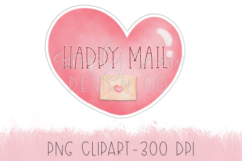 Valentine's Day Happy Mail Stickers PNG, Print & Cut, Stickers For Etsy Shop, Packaging Stickers For Small Businesses, Clip Art