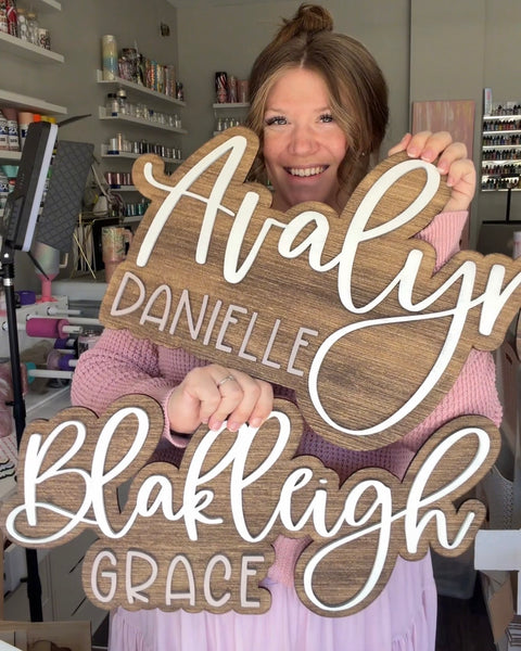 CUSTOM WOODEN NAME SIGN