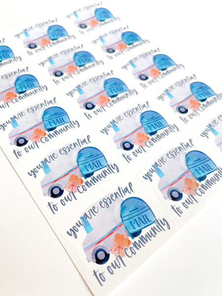 You Are Essential To Our Community, USPS Support - Sticker Sheet
