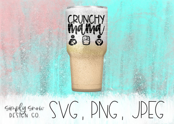 Crunchy Mama Svg, Png, Jpeg, Instant Download, Silhouette Cut file, Cricut Cut File, Baby Wearing, Cloth Diaper, Breastfeeding SVG