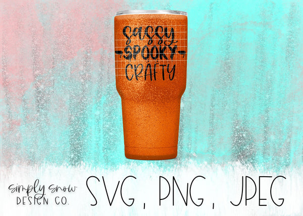 Sassy Spooky Crafty Halloween Svg, Png, Jpeg, Instant Download, Silhouette Cut file, Cricut Cut File