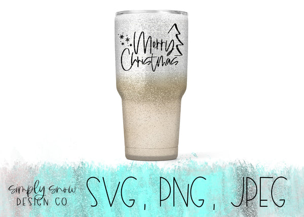 Merry Christmas, Christmas Design / Winter Svg, Png, Jpeg, Instant Download, Silhouette Cut file, Cricut Cut File, SVG For Tumblers