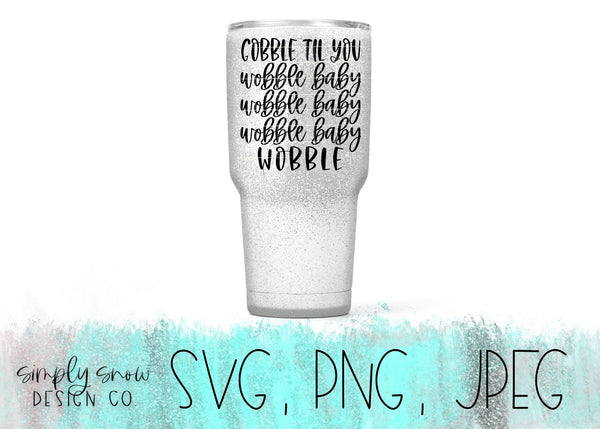 Gobble Til You Wobble Baby, Funny Thanksgiving Design / Fall Svg, Png, Jpeg, Instant Download, Cricut Cut File, SVG For Tumblers