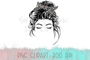 Mom Bun, Leopard Mom Bun, Lashes, PNG Instant Download, Boss Babe Sublimation Design, Boss Babe Tumbler Design, Waterslide For Tumblers