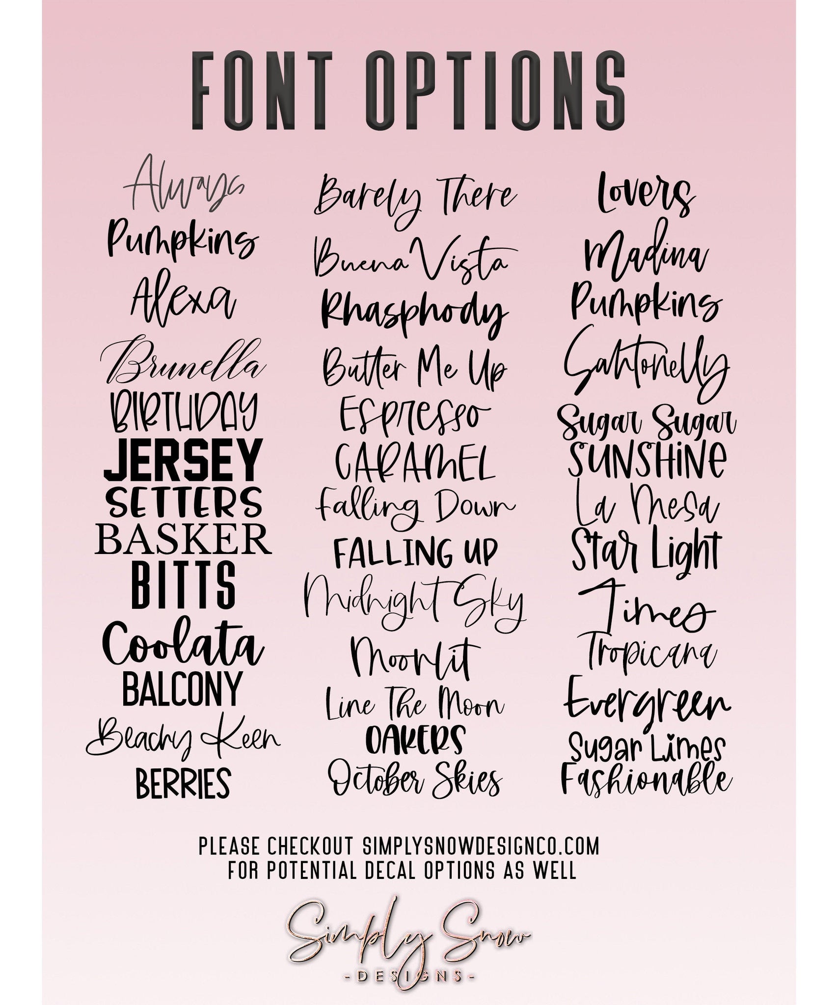 Font Options