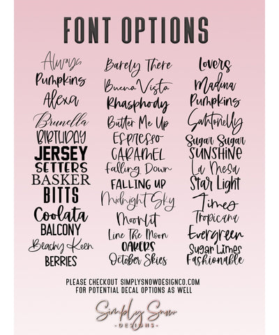 Font Options