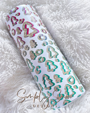 LEOPARD CHRISTMAS SUBLIMATED TUMBLER