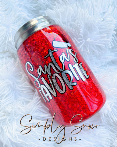 SANTA’S FAVORITE- MASON JAR