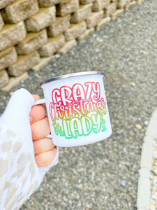 CRAZY CHRISTMAS LADY 12OZ MUG