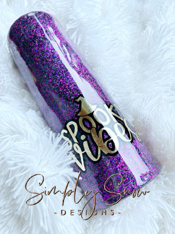 Purple Pumpkin Spooky Vibes 30oz Skinny