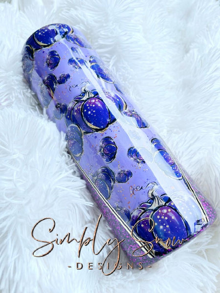 Purple Pumpkin Spooky Vibes 30oz Skinny