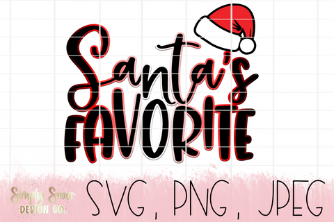 Santa's Favorite SVG, With Offset, Funny Christmas Design / Winter Svg, Png, Instant Download, Silhouette, Cricut, SVG For Tumblers
